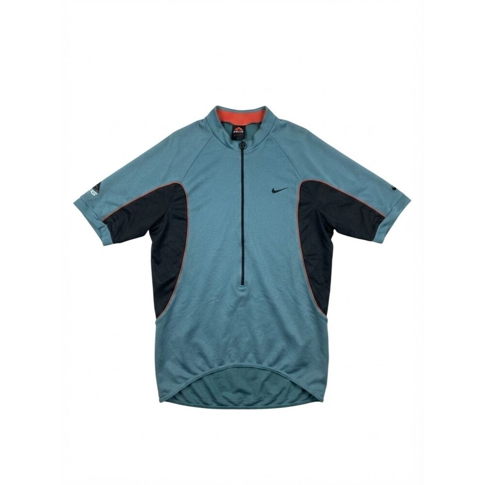 Vintage Nike Acg Cycling Jersey Men's Size Large, Teal, Black  Zip Dri-fit